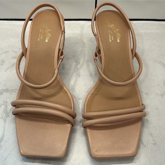 Seychelles Banks Leather Sandal Square Toe Neutral Kitten Heel 9 - Picture 6 of 16